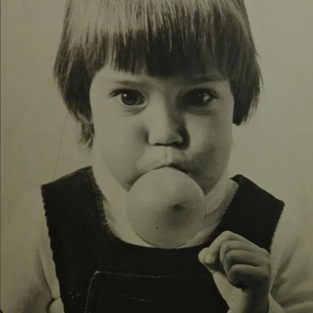 Jeugdfoto uit het persoonlijke fotoalbum